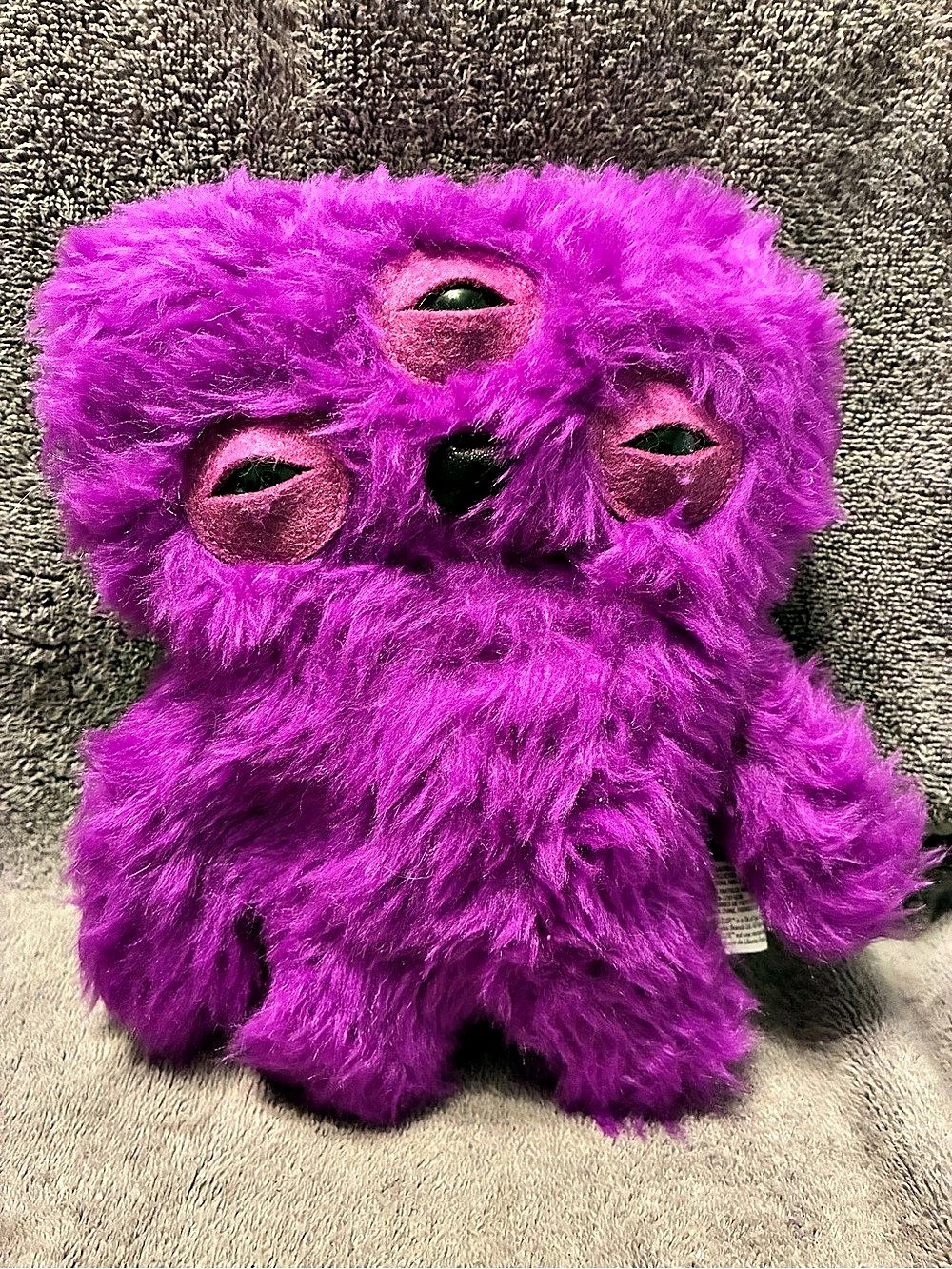 Fuggler Fart Face Annoyed Alien 3 Eyed Purple Funny Ugly Monsters 9" Zuru Works